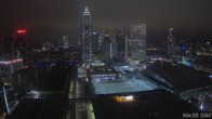 Archiv Foto Webcam Blick von Frankfurter Messe auf die Skyline 21:00