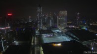 Archiv Foto Webcam Blick von Frankfurter Messe auf die Skyline 23:00