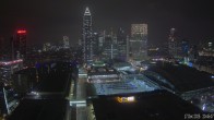 Archiv Foto Webcam Blick von Frankfurter Messe auf die Skyline 19:00