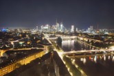 Archived image Webcam Panoramic View over to the Skyline of Frankfurt 23:00