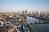 Archived image Webcam Panoramic View over to the Skyline of Frankfurt 05:00