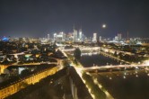 Archived image Webcam Panoramic View over to the Skyline of Frankfurt 23:00