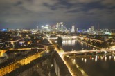 Archived image Webcam Panoramic View over to the Skyline of Frankfurt 23:00