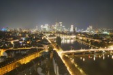 Archived image Webcam Panoramic View over to the Skyline of Frankfurt 23:00