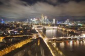 Archived image Webcam Panoramic View over to the Skyline of Frankfurt 23:00