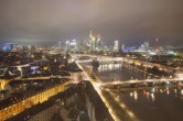 Archived image Webcam Panoramic View over to the Skyline of Frankfurt 23:00