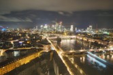 Archived image Webcam Panoramic View over to the Skyline of Frankfurt 23:00