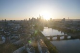 Archived image Webcam Panoramic View over to the Skyline of Frankfurt 19:00