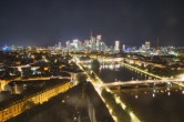 Archived image Webcam Panoramic View over to the Skyline of Frankfurt 23:00