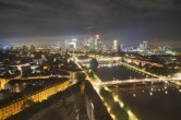 Archiv Foto Webcam Panoramablick auf die Skyline Frankfurt 23:00
