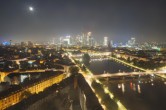 Archived image Webcam Panoramic View over to the Skyline of Frankfurt 23:00