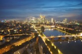 Archiv Foto Webcam Panoramablick auf die Skyline Frankfurt 21:00