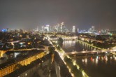 Archived image Webcam Panoramic View over to the Skyline of Frankfurt 23:00