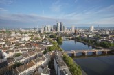 Archiv Foto Webcam Panoramablick auf die Skyline Frankfurt 06:00