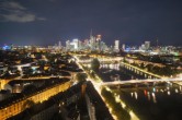 Archived image Webcam Panoramic View over to the Skyline of Frankfurt 23:00
