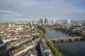 Archived image Webcam Panoramic View over to the Skyline of Frankfurt 06:00
