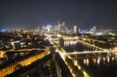 Archived image Webcam Panoramic View over to the Skyline of Frankfurt 23:00