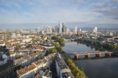 Archiv Foto Webcam Panoramablick auf die Skyline Frankfurt 06:00