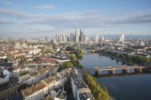 Archiv Foto Webcam Panoramablick auf die Skyline Frankfurt 06:00