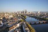 Archived image Webcam Panoramic View over to the Skyline of Frankfurt 06:00