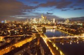 Archiv Foto Webcam Panoramablick auf die Skyline Frankfurt 19:00