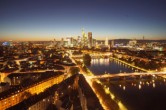 Archiv Foto Webcam Panoramablick auf die Skyline Frankfurt 19:00