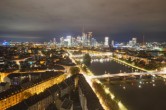 Archived image Webcam Panoramic View over to the Skyline of Frankfurt 23:00