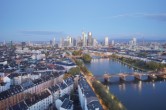 Archived image Webcam Panoramic View over to the Skyline of Frankfurt 05:00