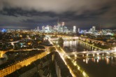Archived image Webcam Panoramic View over to the Skyline of Frankfurt 23:00