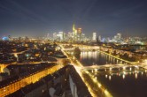 Archived image Webcam Panoramic View over to the Skyline of Frankfurt 23:00