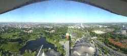 Archiv Foto Webcam München: Panorama Olympiastadion und Olympiapark 07:00