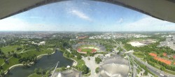 Archiv Foto Webcam München: Panorama Olympiastadion und Olympiapark 09:00