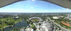 Archiv Foto Webcam München: Panorama Olympiastadion und Olympiapark 13:00