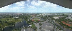 Archiv Foto Webcam München: Panorama Olympiastadion und Olympiapark 09:00
