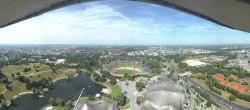 Archiv Foto Webcam München: Panorama Olympiastadion und Olympiapark 09:00
