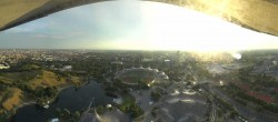Archiv Foto Webcam München: Panorama Olympiastadion und Olympiapark 19:00