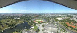 Archiv Foto Webcam München: Panorama Olympiastadion und Olympiapark 09:00