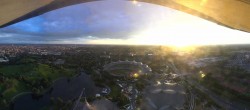 Archiv Foto Webcam München: Panorama Olympiastadion und Olympiapark 19:00