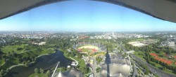 Archiv Foto Webcam München: Panorama Olympiastadion und Olympiapark 07:00