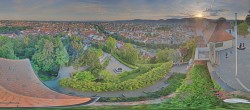 Archiv Foto Webcam Graz: Panorama vom Schlossberg 19:00