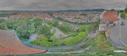 Archiv Foto Webcam Graz: Panorama vom Schlossberg 13:00