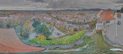 Archiv Foto Webcam Graz: Panorama vom Schlossberg 13:00