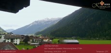 Archived image Webcam View to Neustift and Serles 13:00