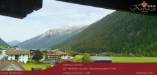 Archived image Webcam View to Neustift and Serles 13:00
