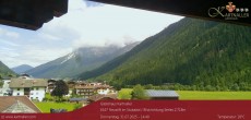 Archived image Webcam View to Neustift and Serles 13:00