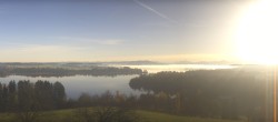 Archiv Foto Webcam Panoramablick auf Waginger und Tachinger See 07:00