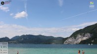 Archiv Foto Webcam Wolfgangsee - Lindenstrand 13:00