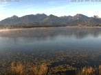 Archived image Webcam Hopfensee: View from Restaurant Fischerhütte 07:00
