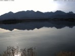 Archived image Webcam Hopfensee: View from Restaurant Fischerhütte 11:00