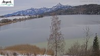 Archiv Foto Webcam Füssen: Blick auf den Weißensee vom Hotel Seespitz 11:00